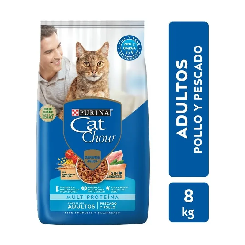Cat Chow Adulto Pescado y Pollo 8 kg